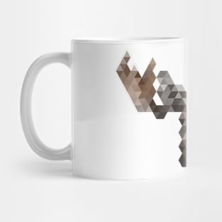 Minimalist Geometric Stylized Animals - Moose Mug